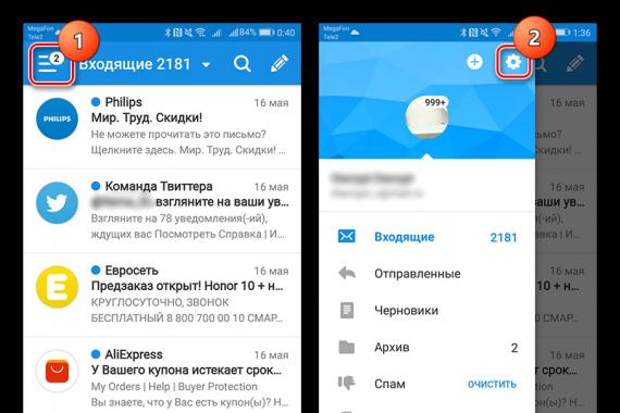 Setting up Mail.ru mail for Android